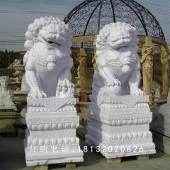 漢白玉獅子石雕，門口獅子雕塑