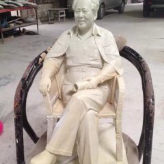 漢白玉毛主席石雕，坐著的毛主席石雕
