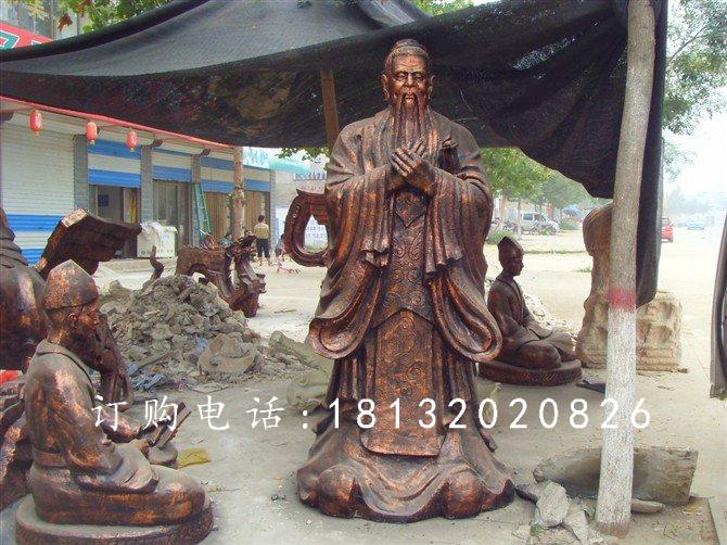 玻璃鋼孔子雕塑，仿銅玻璃鋼孔子雕塑 (2)