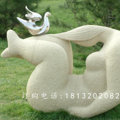 抽象女人石雕，公園景觀石雕