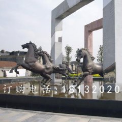 奔跑的馬銅雕，廣場銅雕馬