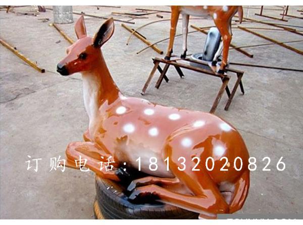 玻璃鋼梅花鹿雕塑，玻璃鋼仿真動物