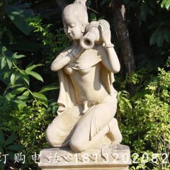 美女沐浴石雕，公園人物石雕
