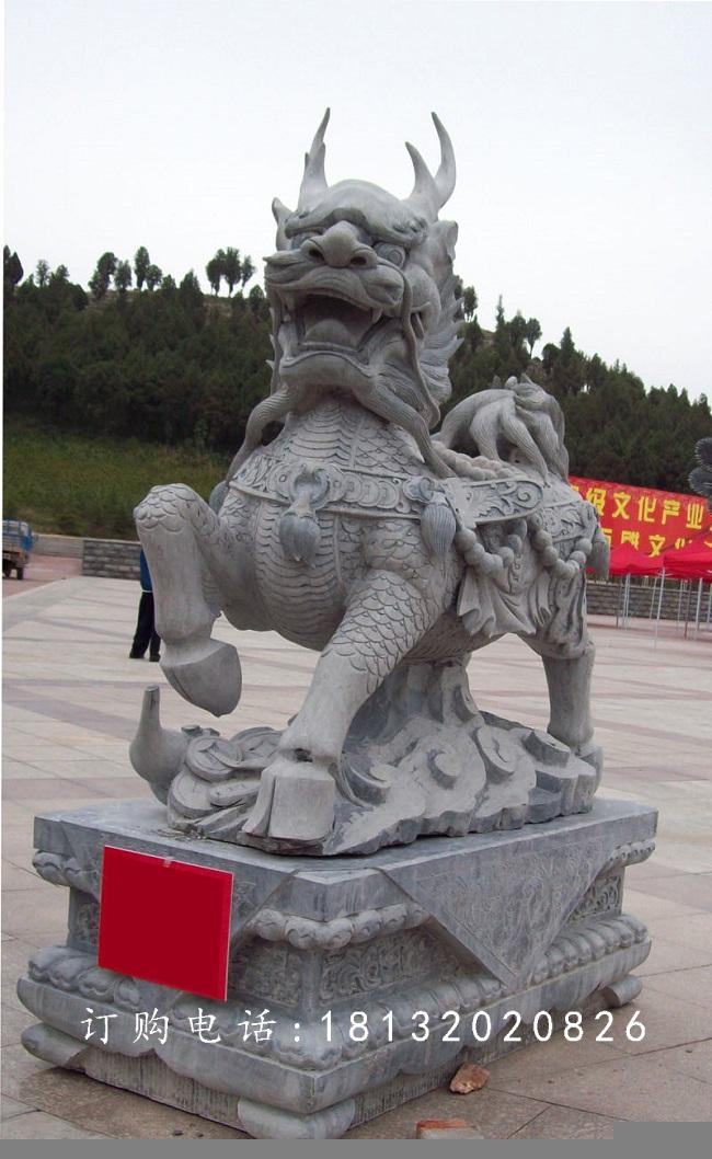 麒麟石雕，青石神獸石雕 (2)