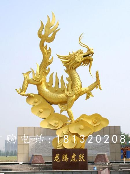 不銹鋼龍騰虎躍雕塑，廣場不銹鋼雕塑