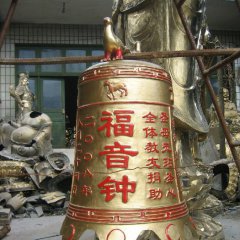 寺廟銅鐘，福音鐘銅雕