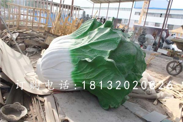 玻璃鋼白菜雕塑，玻璃鋼仿真蔬菜雕塑