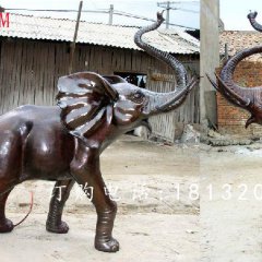 大象銅雕，廣場動物銅雕