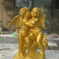 玻璃鋼小天使雕塑，玻璃鋼西方人物雕塑