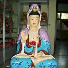 觀音菩薩雕塑，玻璃鋼彩繪佛像雕塑