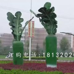 玻璃鋼白蘿卜雕塑，公園蔬菜雕塑