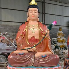 彩繪觀音雕塑，玻璃鋼仿真雕塑