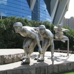 玻璃鋼滑冰雕塑，玻璃鋼運動雕塑