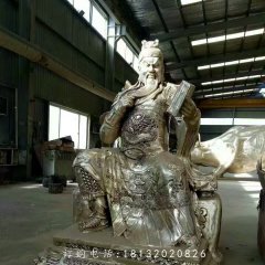 讀春秋關公雕塑，鑄銅人物雕塑