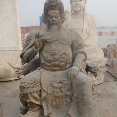 關公石雕，青石關公雕塑，寺廟石關公