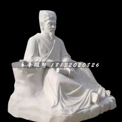 漢白玉人物石雕，廣場古代人物石雕