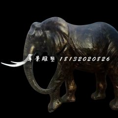 玻璃鋼大象雕塑，仿真動物雕塑