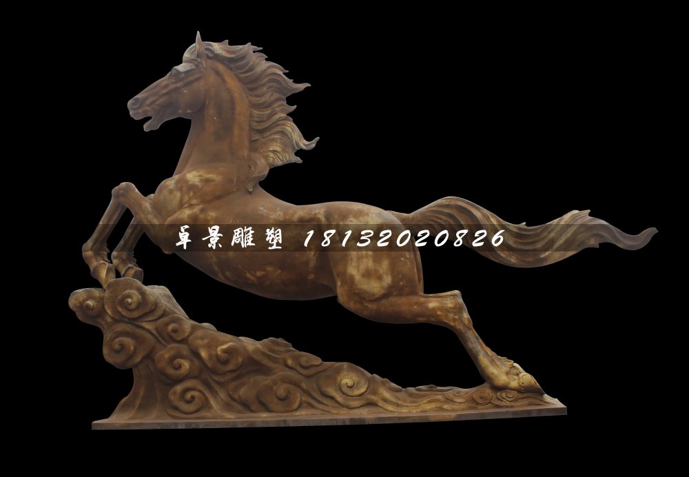 銅雕馬，馬踏祥云銅雕 (2)