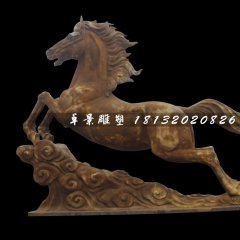 銅雕馬，廣場馬踏祥云銅雕