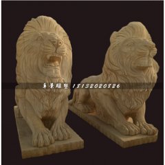 獅子石雕，大型西洋獅石雕