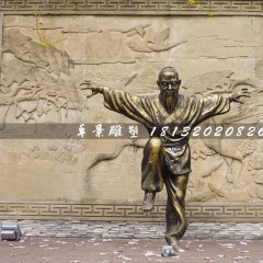 金雞獨立銅雕，練功銅雕
