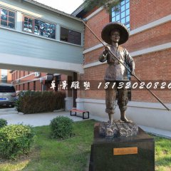 劉三姐唱歌銅雕，廣場人物銅雕