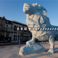 獅子石雕，抽象動物石雕
