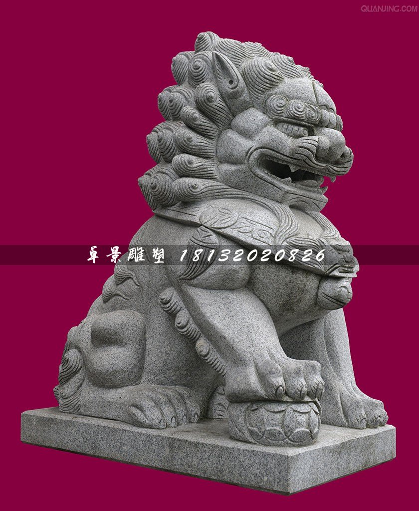 北京獅石雕，大理石獅子雕塑 (3)