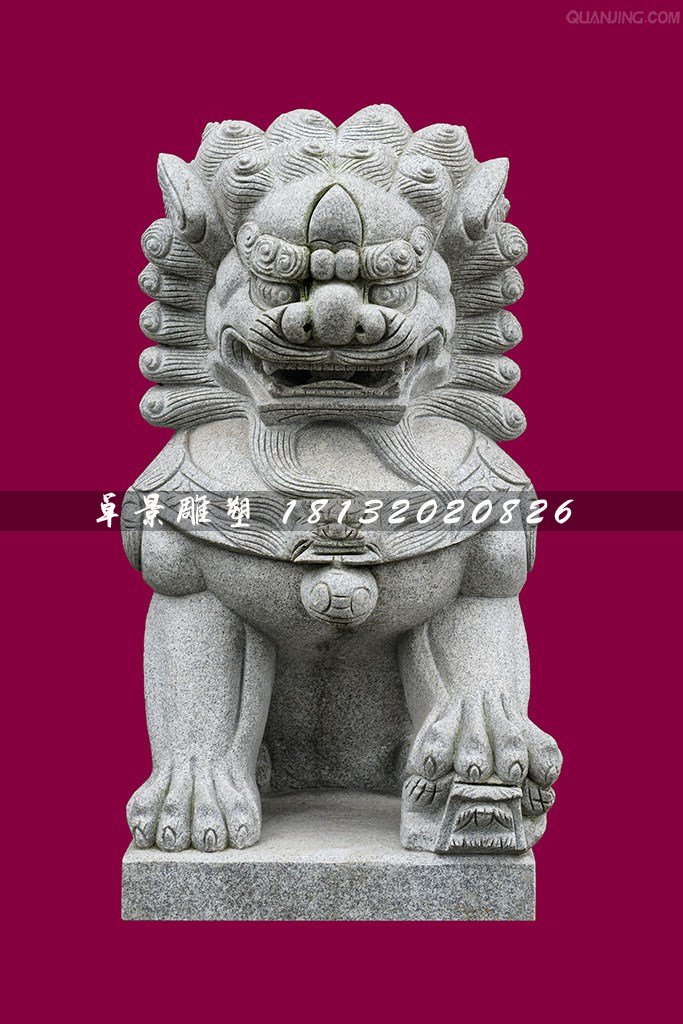 北京獅石雕，大理石獅子雕塑 (1)