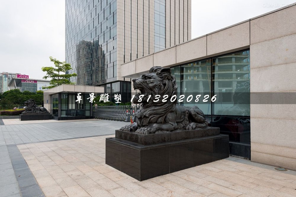 匯豐獅銅雕，銀行門口銅獅子