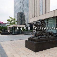 匯豐獅銅雕，銀行門口銅獅子
