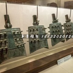 編鐘銅雕，古代樂器銅雕