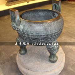 三足香爐銅雕，寺廟銅香爐