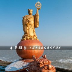 太陽神銅雕，海邊神仙銅雕