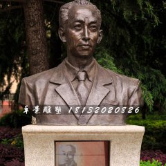 吳玉章胸像銅雕，廣場名人銅雕