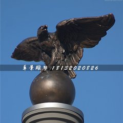鷹踩球銅雕，廣場動物銅雕