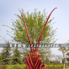 龍蝦雕塑，玻璃鋼仿真動物