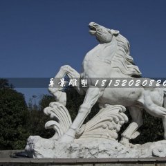 馬踏浪石雕，廣場石雕馬