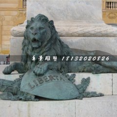 青銅獅子雕塑，西洋獅銅雕