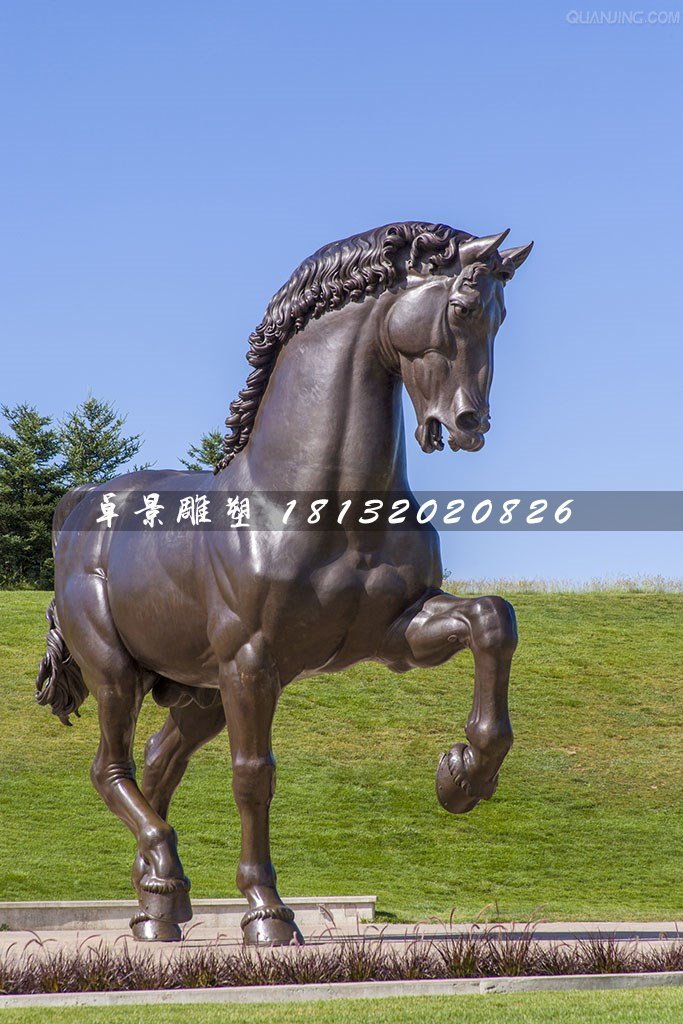 銅雕馬，公園仿真銅馬雕塑
