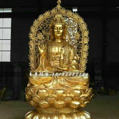 觀世音菩薩銅雕，坐式銅佛像