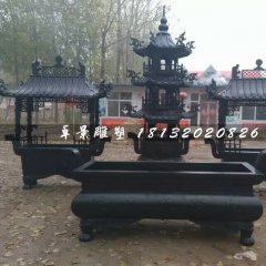 香爐銅雕，寺廟銅香爐