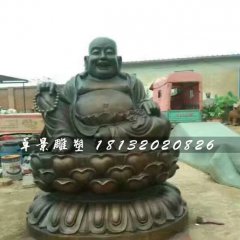 笑面佛銅雕，寺廟銅雕佛像