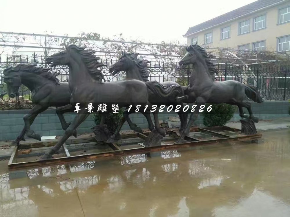 奔馬銅雕，公園動物銅雕