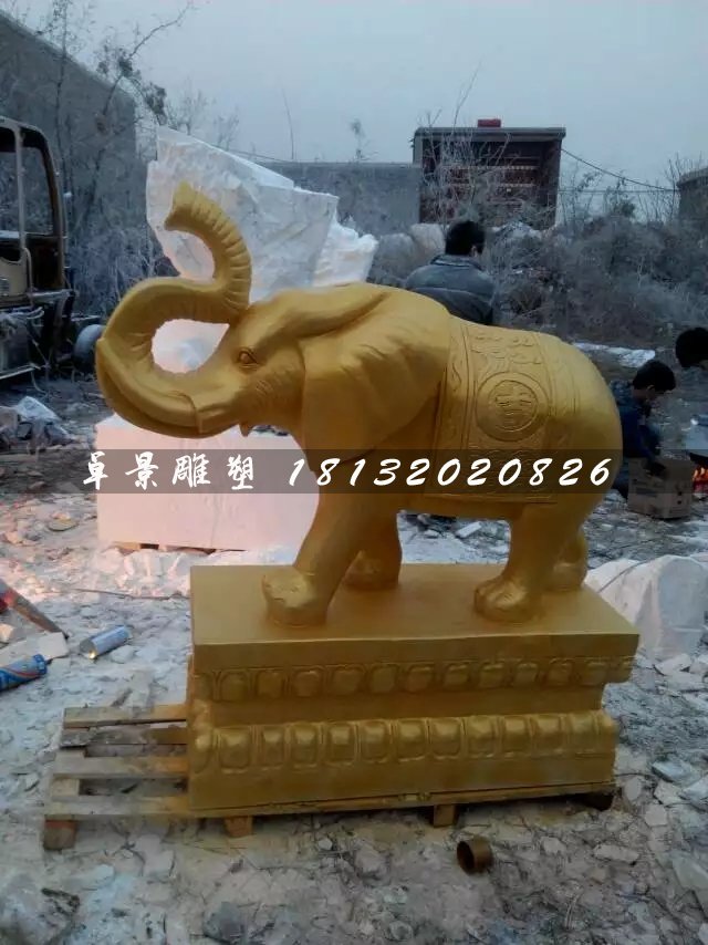 大象銅雕，吉祥大象銅雕 (2)