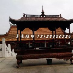 大型香爐銅雕，方形香爐銅雕