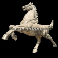 不銹鋼奔馬雕塑，廣場不銹鋼動物雕塑