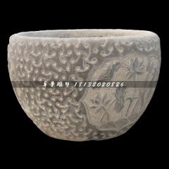 水缸石雕，青石水盆