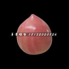 水蜜桃雕塑，玻璃鋼仿真水果雕塑