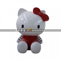 hellokitty貓雕塑，玻璃鋼卡通貓